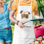 Avental Puggy personalizado com charuto<br><div class="desc">Grumpy Puggy personalizado esporando um charuto</div>
