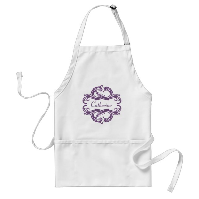 Avental Púrpura Chic Damask Apron (Frente)