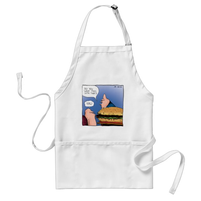 Avental Quer Fries Com Isso? Cartoon Apron (Frente)