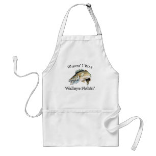 Avental Queria que eu fosse Walleye Fishin