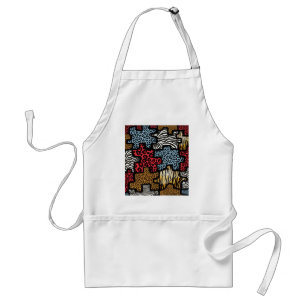 Avental RAB Rockabilly Estampa Animal Puzzle