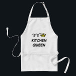 Avental Rainha da Cozinha Aprons | Cozinhar e humor de pan<br><div class="desc">Rainha da Cozinha Aprons | Cozinhar e humor de assar com pequena coroa. Personalizável com seu próprio texto engraçado como Rainha CHURRASCO.</div>