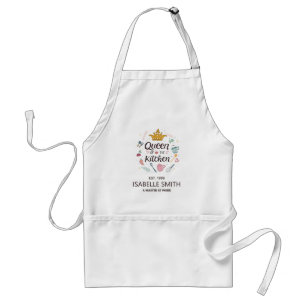 Avental Rainha da Cozinha Design de Nome Personalizado