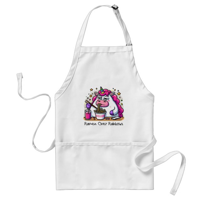 Avental Ramen de Comida Unicorn (Frente)