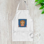 Avental Rapariga E Flores<br><div class="desc">Esta design é uma menina bonito com um belo retrato sorridente com um fundo colorido que tem flores em cada canto. O gráfico serve para uma design adorável e parece muito bom em uma grande variedade de produtos Zazzle. Isto é perfeito como algo para si mesmo ou como presente para...</div>