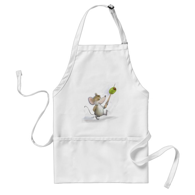 Avental Rato feliz Moe com Olive Apron (Frente)