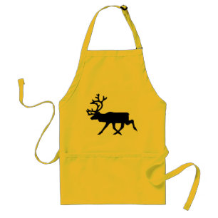 Avental Reindeer Preto / Silhueta das Caraíbas