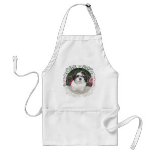 Avental Resgate de Cachorro Shih Tzu Preto e Branco