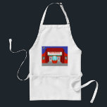Avental Retro Movie Theater Apron<br><div class="desc">As estrelas estão em força de cheio neste Teatro Retro Filme — tanto as estrelas no céu noturno quanto as estrelas na tela prateada. Este design de arte minimalista estilo 1960 mostra o exterior de uma casa de cinema clássica da Era do Ouro do Cinema. O prédio vermelho tem uma...</div>
