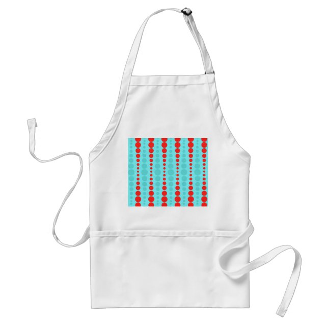 Avental Retro Red e Turquoise Dots Apron (Frente)