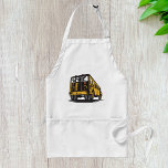Avental Retro School Bus Vintage Amarelo<br><div class="desc">Adicione uma vibração retrorreflectora divertida à sua cozinha ou sala de aula com este avental divertido de ônibus escolar. Apresentando uma ilustração ousada de ônibus amarelo, este avental é perfeito para professores, motoristas de ônibus, pais ou qualquer pessoa que ame designs clássicos de veículos. Seja você cozinhar, artesanato ou hospeda...</div>