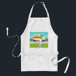 Avental Retro Small Town Milkman Apron<br><div class="desc">Se você tem sede para um meio século moderno de design, este Retro Pequeno Milkman Apron é para você! O estilo de 1960, design de arte minimalista, apresenta um fazer dedicado, milkman nas suas rondas matinais. O louro está vestindo calças brancas leitosas, camisa e chapéu com uma gravata de arco...</div>