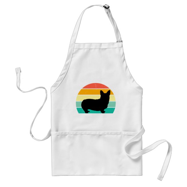 Avental Retro Sunset Corgi (Frente)
