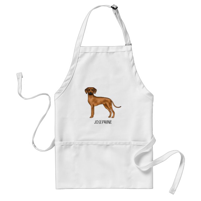 Avental Ridgeback Ridgeback Cão Com Nome Personalizado (Frente)