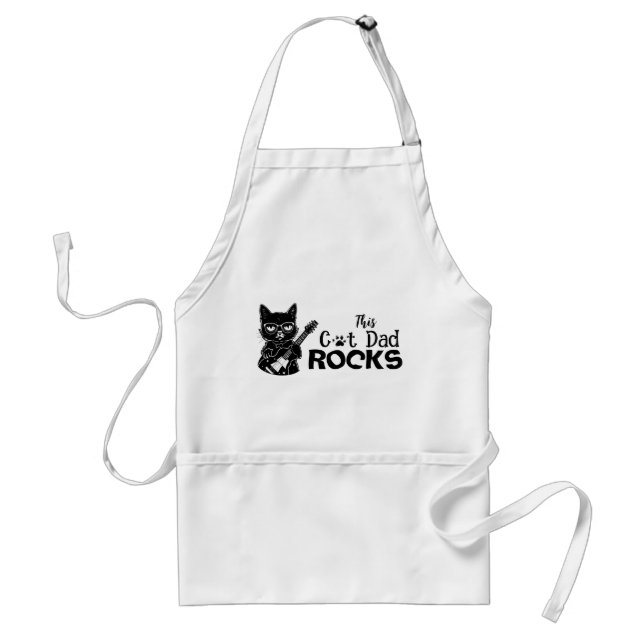 Avental Rockin' Cat Dad Adult Apron (Frente)