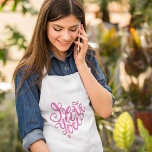 Avental Rosa Eu Te Amo<br><div class="desc">Uma fonte de rico rosa eu te amo design. Esta design parece realmente eficaz nestes Apron</div>