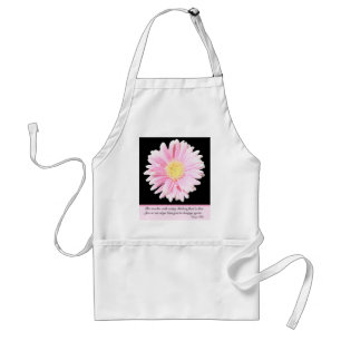 Avental Rosa Gerbera Daisy em Apron