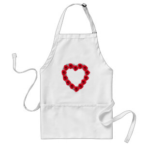 Avental Rosas Apron Candy Red Heart