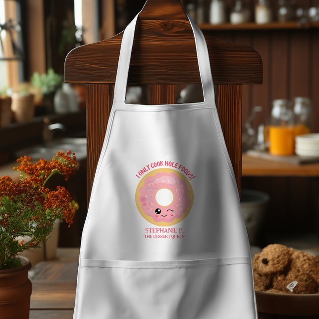 Avental Rosquinhas cor-de-rosa kawaii só cozinham Comidas  (Donuts waste more time! This is the gift your are looking for, to the dessert queen in your life.)