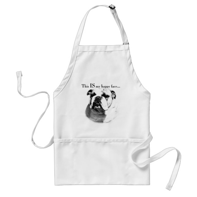 Avental Rosto Feliz do Buldogue (Frente)