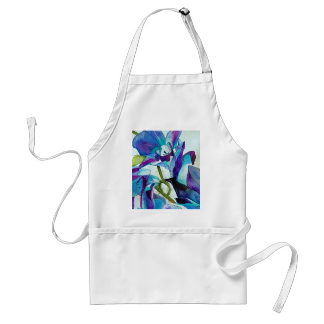 Avental Roxo Cingapura Orquídea, pintura aquosa (Frente)