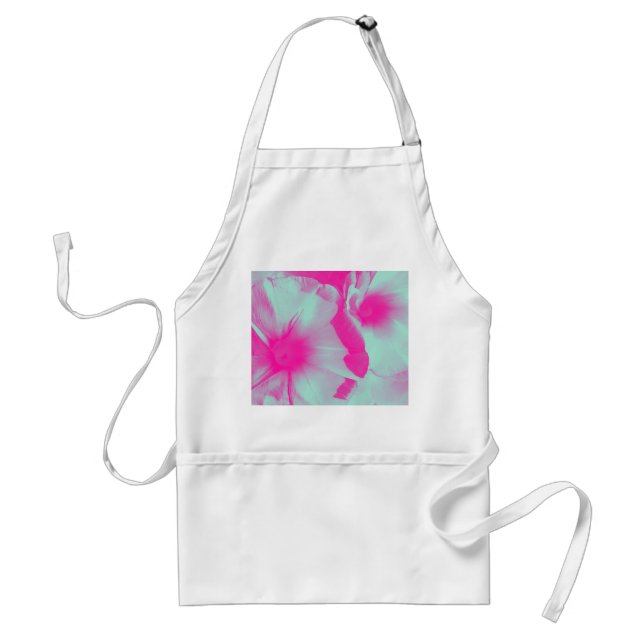 Avental Roxo Floral Claro  (Frente)