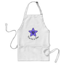 Roxo Você é um Apron Estrela