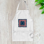 Avental Rústica Americana Patriótica Padrão de Inclinação<br><div class="desc">Mostre seu espírito patriótico na cozinha com nossa bandeira americana Quilt Apron! Esse avental apresenta um gráfico impressionante de uma colcha padronizada com estrelas e listras icônicas da bandeira americana. Perfeito para grelhar, assar ou qualquer aventura culinária, combina design funcional com um toque de orgulho nacional. Produzido a partir de...</div>