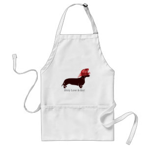 Avental Sapador-bombeiro "estada do Dachshund baixa "