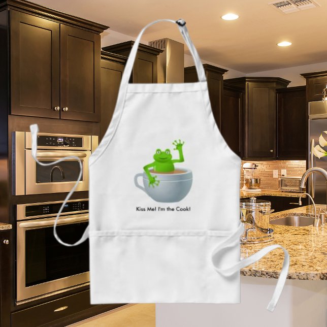 Avental Sapo num chá (Frog in a Tea Adult Apron)