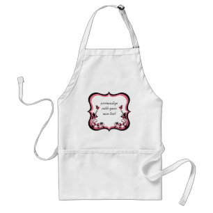 Avental Sassy Floral Frame Apron, Rosa