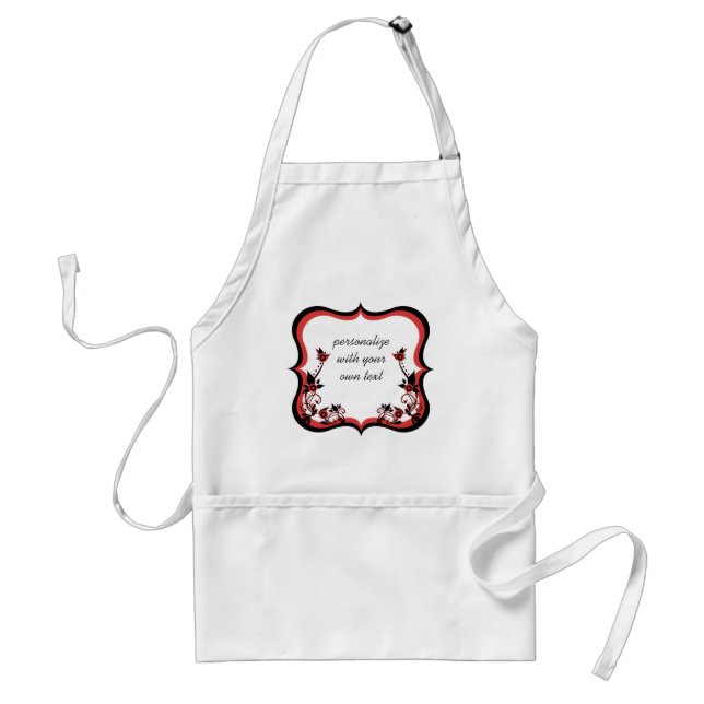 Avental Sassy Floral Frame Apron, Vermelho (Frente)