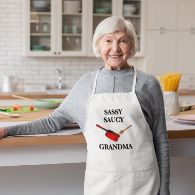 Avental Sassy Saucy Chef Personalizado Sauce Pan Apron (Criador carregado)