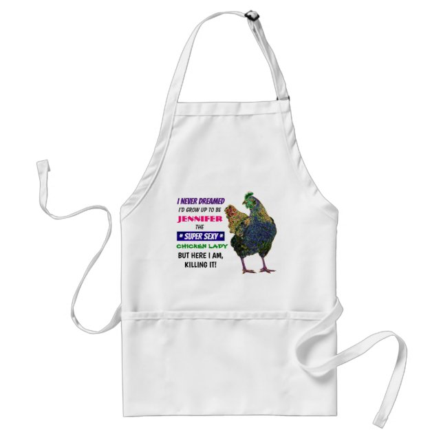 Avental Senhora de frango personalizável - Apron padrão (Frente)