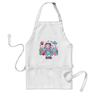 Avental Sereia de desenho animado fofo personalizado 
