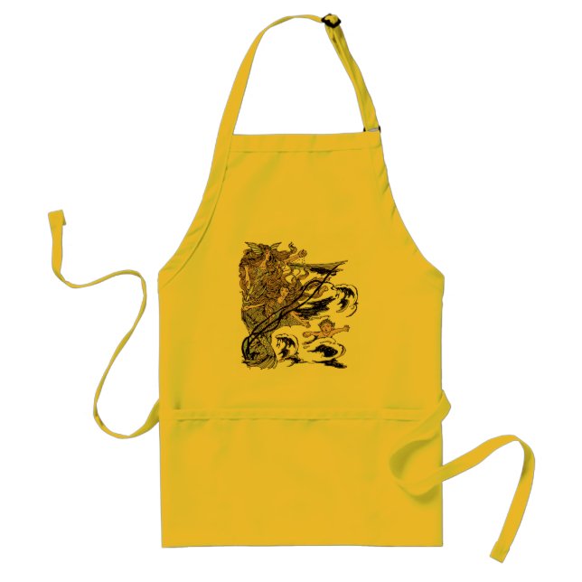 Avental Sereias Vintage Ilustração Vitoriana (Frente)