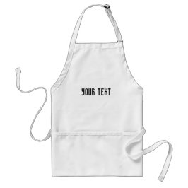 Avental Seu Texto White Standard Apron Modelo