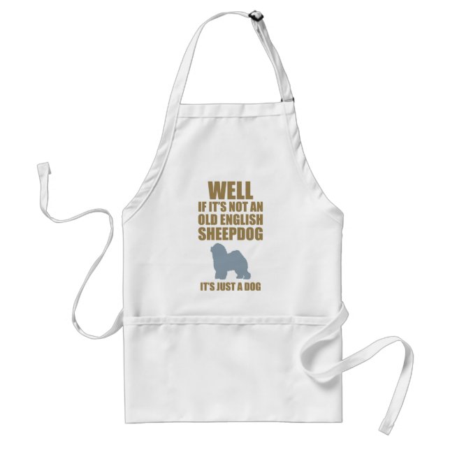 Avental Sheepdog inglês velho (Frente)