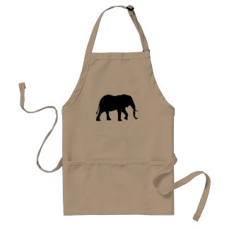 Avental Silhouette de Elefante Africano