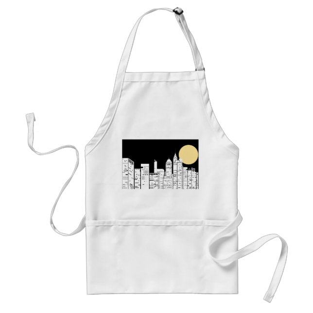 Avental Silhueta da skyline de New York (Frente)