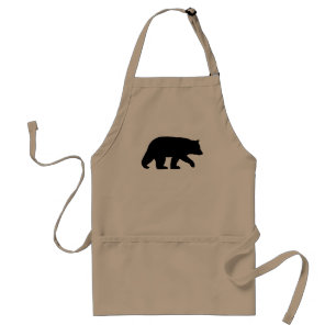 Avental Silhueta de Urso Negro
