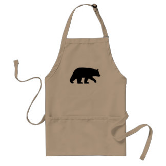 Avental Silhueta de Urso Negro