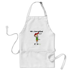 Avental SIM Eu Amo Camisetas de Golfe e Presentes