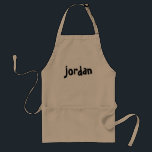Avental Simple Fun Typography Custom Name<br><div class="desc">Cooking in Style: Simple Fun Typography Custom Name Adult Apron Add a dash of personalized flair to your cooking, baking, or artistic endeavors with our custom name adult apron. This apron is designed with simplicity and a touch of fun, featuring your name in a playful black typography font. It's a...</div>