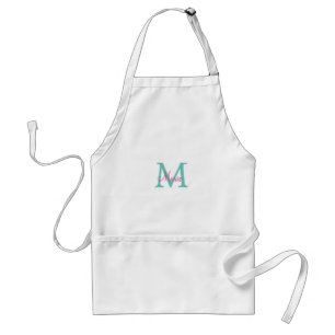 Avental simple minimal add name monogram green pink blue t