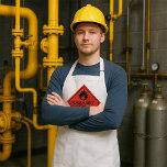 Avental Sinal de perigo Rótulo de segurança do gás inflamá<br><div class="desc">Cozinhe, grelhador ou artesanato ao estilo ousado com este avental gráfico de perigo 'Gás inflamável'! Apresentando um sinal de aviso vermelho vibrante e um design de chamas impressionante, este avental é perfeito para entusiastas industriais, profissionais de segurança ou qualquer pessoa que ame acessórios únicos e ágeis de cozinha ou oficina....</div>