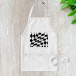 Avental Sinalizador branco e preto<br><div class="desc">Aumente o seu jogo de cozinhar com nosso na moda Verificado Flag Apron! Perfeito tanto para entusiastas de corrida quanto para aventureiros culinários, este avental atraente apresenta um design de verificação preto-e-branco impressionante que adiciona um traço de entusiasmo à sua cozinha. Produzido a partir de tecido durável e de alta...</div>