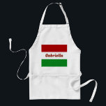 Avental Sinalizador Húngaro Personalizado<br><div class="desc">Bandeira Húngara Personalizada Apron Celebre sua herança com talento e estilo com este Bandeira Húngaro Personalizado Apron. Perfeito para os entusiastas da cozinha que adoram trazer um toque de orgulho nacional para suas criações culinárias,  este avental combina funcionalidade com uma única reviravolta pessoal.</div>