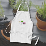 Avental Sip Grow Repete Watercolor<br><div class="desc">Um avental bonito de hobby com a ilustração aquarela de uma xícara de café,  planta doméstica e livros com a frase "Sip,  Grow,  Repeat." Veja o resto desta coleção de presentes afirmativos no compro!</div>