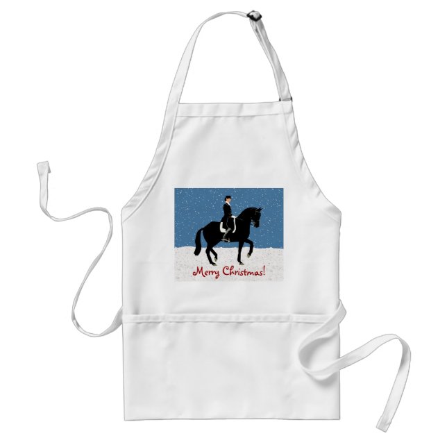 Avental Snowy Dressage Horse Christmas (Frente)